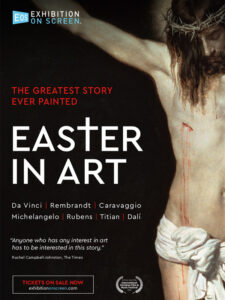 Easter in Art poster featuring a crucified Jesus